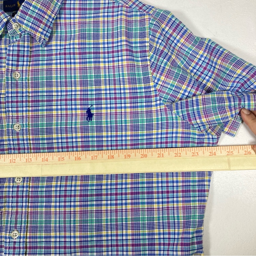 Polo Ralph Lauren Classic Fit Oxford Button Down Shirt Plaid Colorful Mens L - Picture 7 of 16